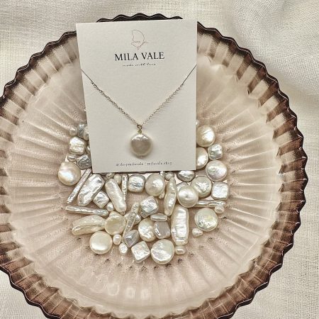 Aria Pearl Coin Necklace