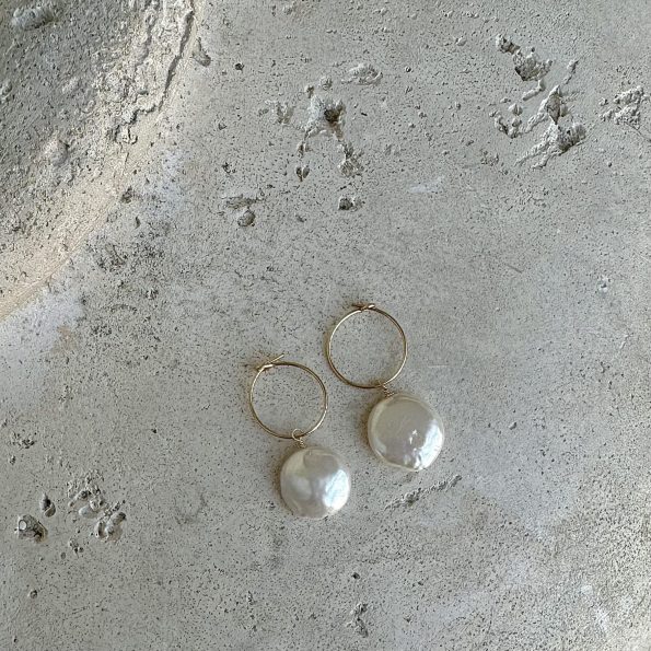 Bloom Pearl Hoop Earrings
